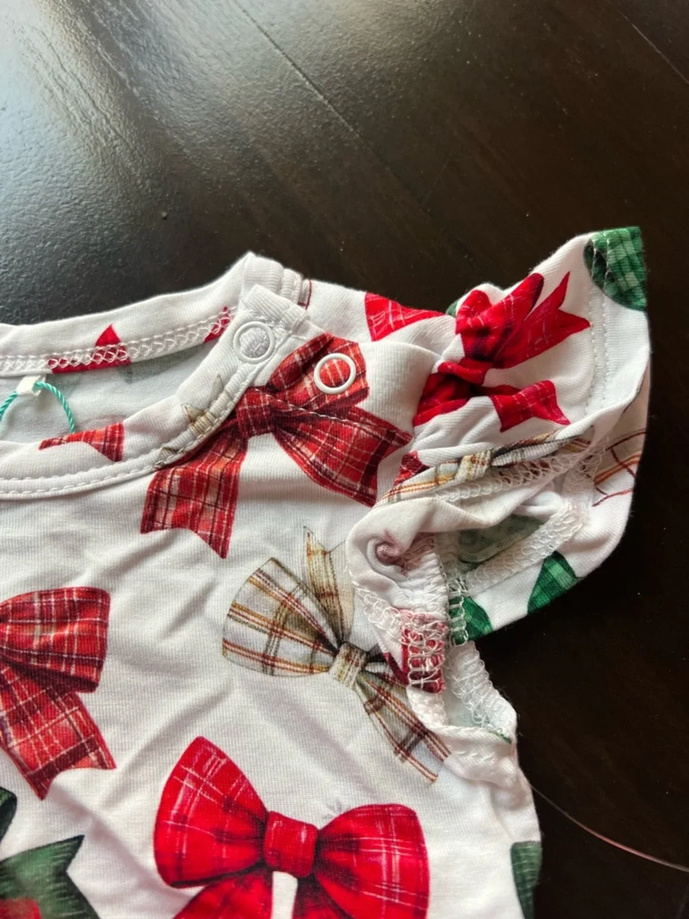New - Posh Peanut Bamboo Christmas Bow Tutu Bodysuit Dress